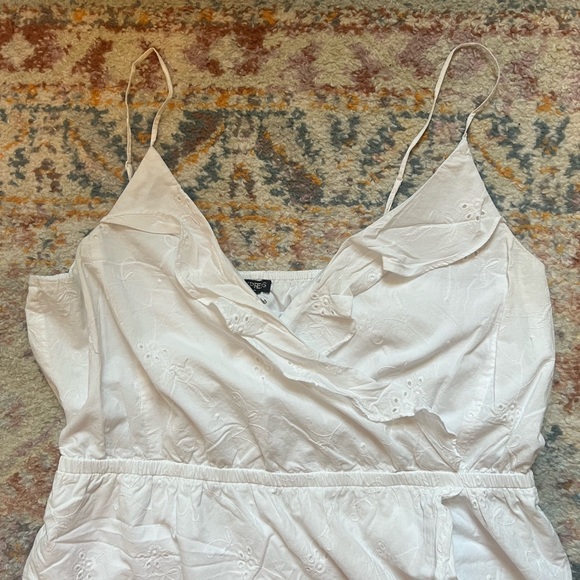 Express White Fit&Flare, Ruffle Wrap Dress - Picture 2 of 4